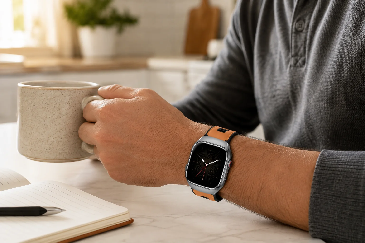 SAYDIAN W9S worn during a quiet morning coffee moment