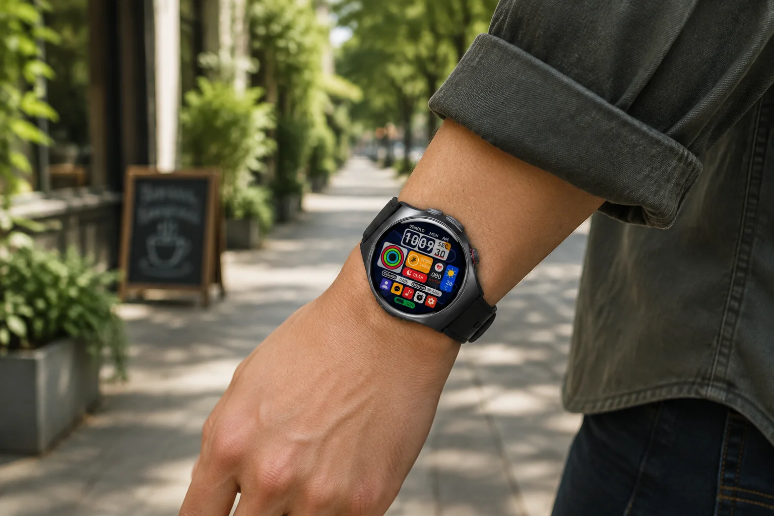 W9 Pro worn on an everyday neighborhood walk