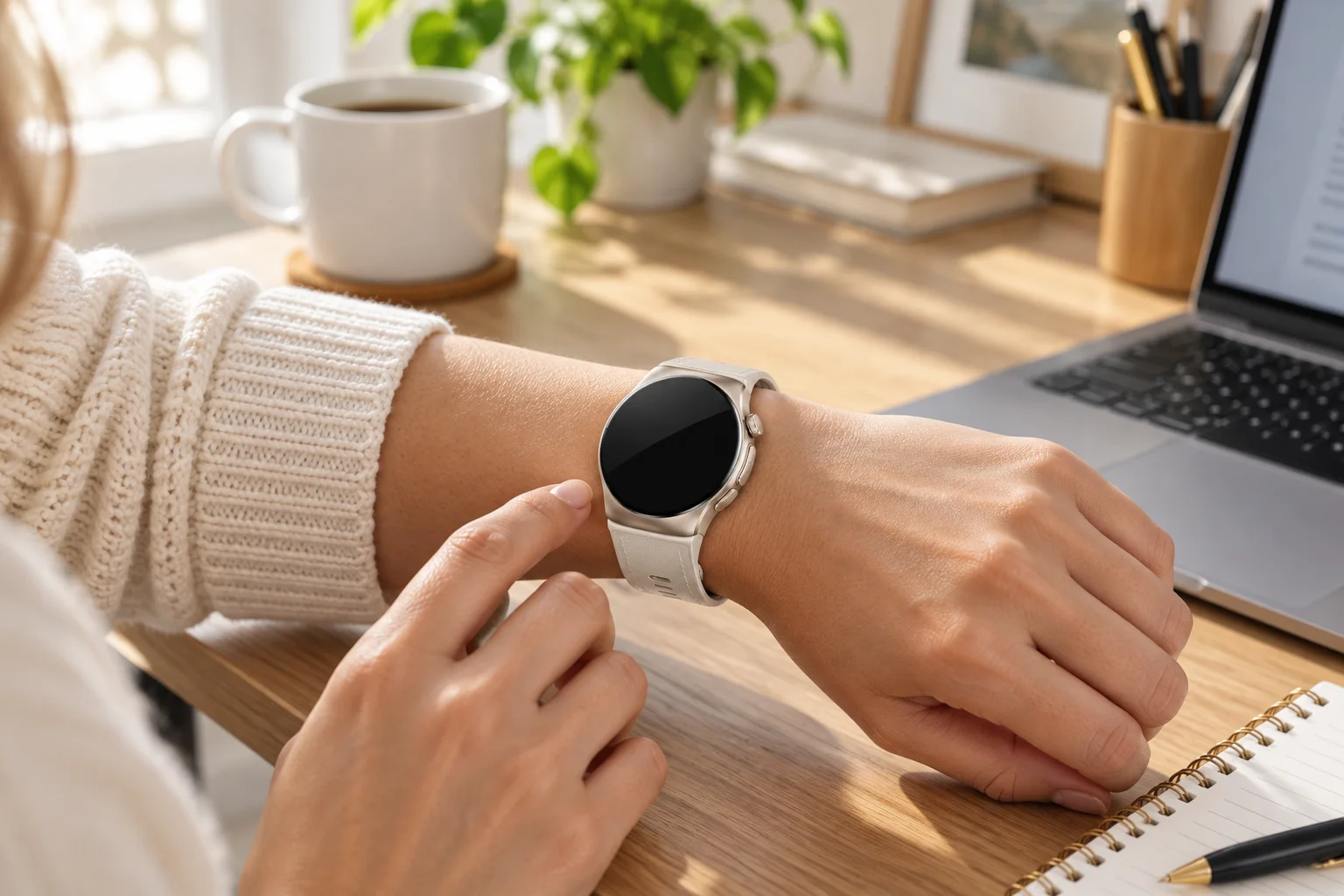 W8 Ultra-R on a wrist in a warm apartment entryway