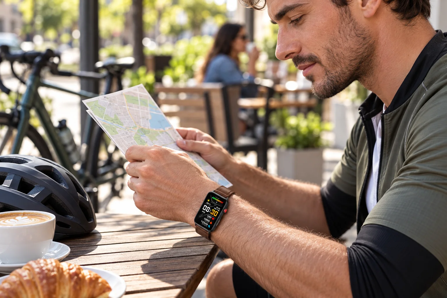 SAYDIAN B8 at a neighborhood café after a ride