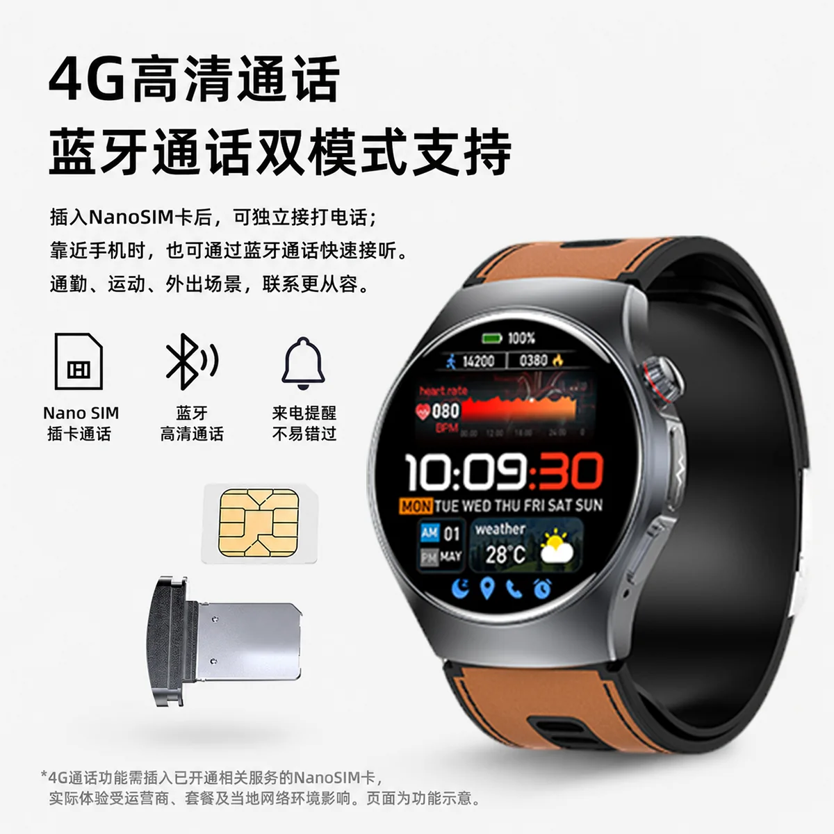 SAYDIAN W9 Pro Smartwatch with 4G Calling, Blood Pressure & Family Care product view 3