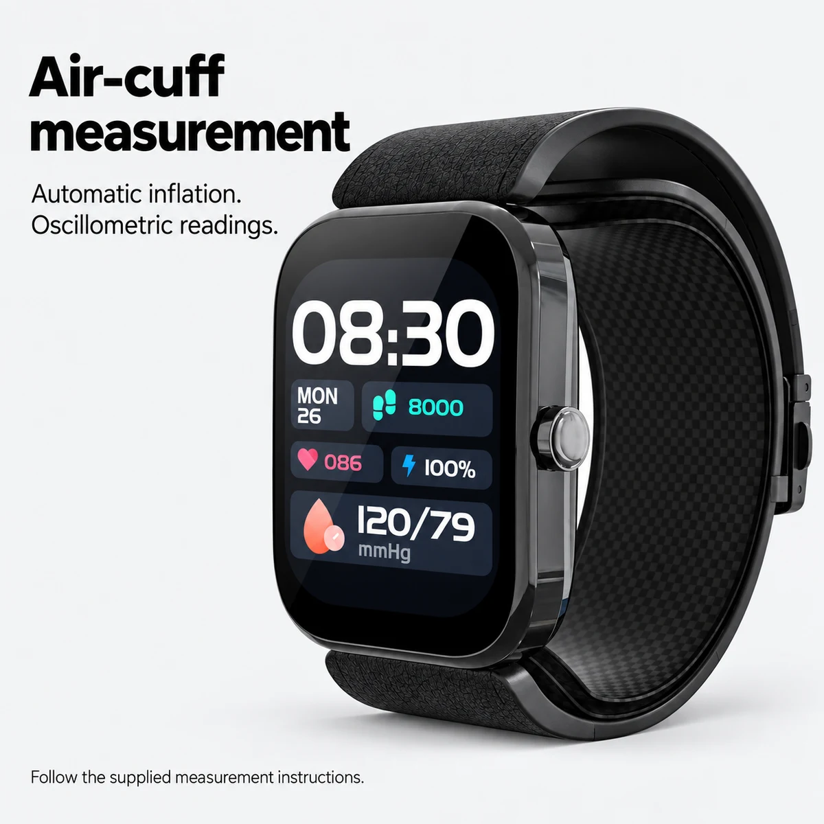 SAYDIAN Blood Pressure Monitor Watch with Inflatable Air Cuff for Home, Work & Travel product view 4
