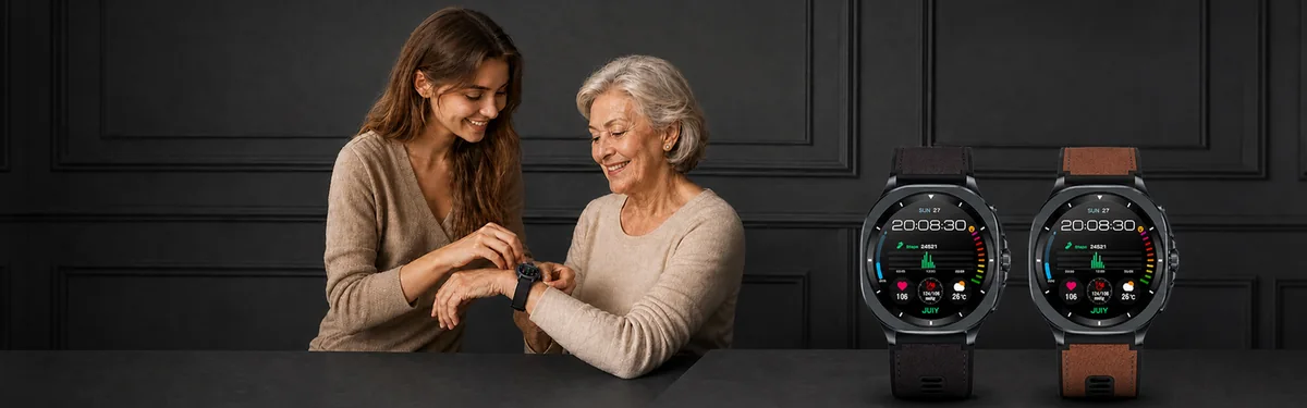 Family members using a SAYDIAN smartwatch together